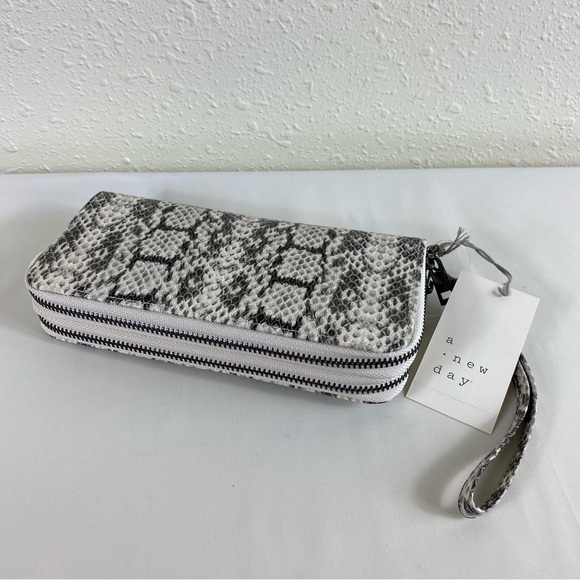 a new day Handbags - NWT A New Day Snakeskin Zippered Wallet Wristlet